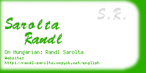 sarolta randl business card